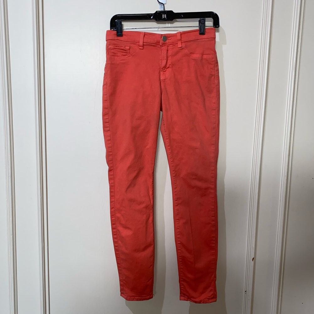 J Brand coral colored jeans
